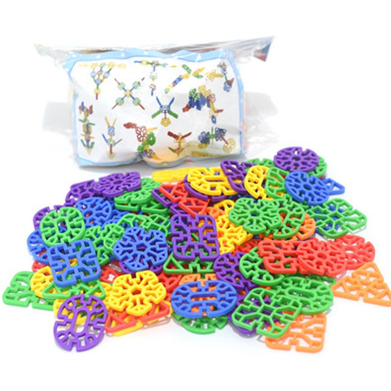 Детские игрушки, снежинки, строительные блоки, образовательные Монтессори, геометрические фигуры, блоки De Construcción Kinder Spielzeuge