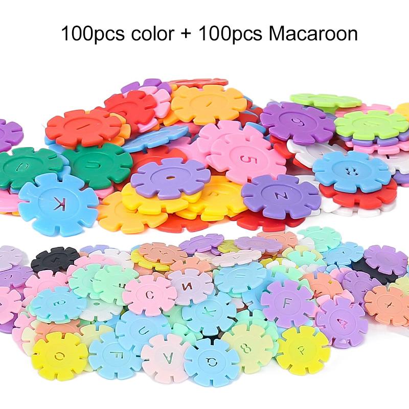 60~200 шт. Блоки-снежинки, сувениры для вечеринок, праздничный реквизит для развлечений, развивающая игра-конструктор своими руками, подарок TMZ