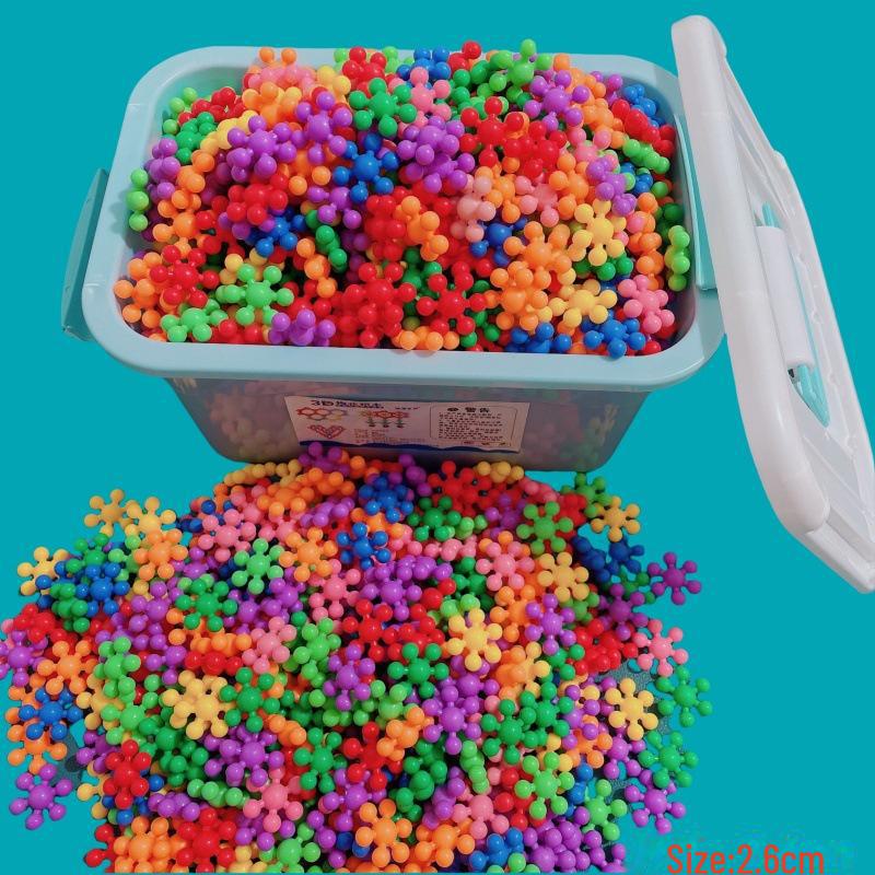 Образовательные строительные блоки для детей: Пазл «Снежинки» из 200 деталей «Цветок сливы» для детей 3–4 лет Multiple specifications