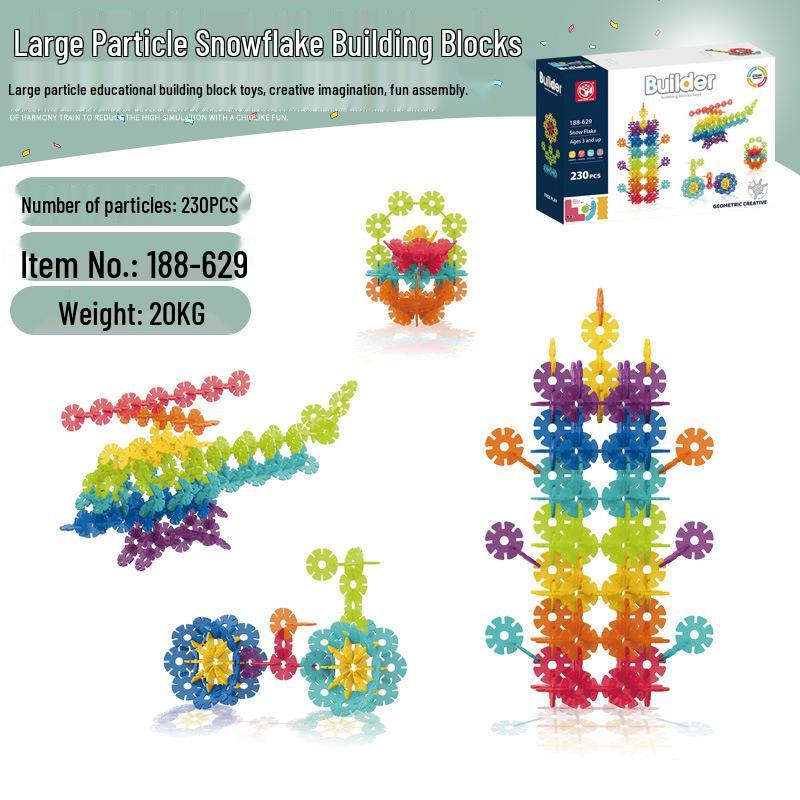 Детские развивающие DIY строительные блоки-снежинки для мальчиков и девочек